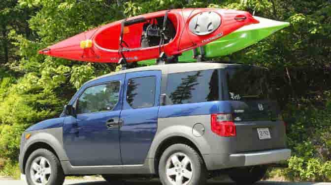 can kayaks be transported upside down